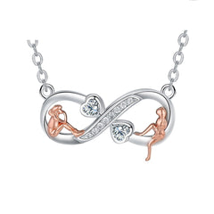 Infinite Symbol Accessories Jewellery Good Sisters Girlfriends Eternal Friendship Necklace For Women